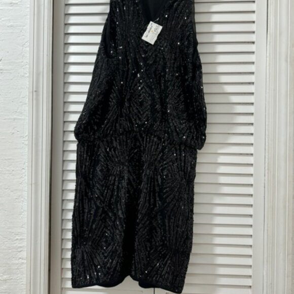 SAYLOR Black Sequin Romper - Picture 2 of 4